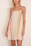 Staud Laura Linen Mini Dress in Day Trip Stripe