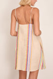 Staud Laura Linen Mini Dress in Day Trip Stripe