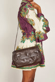 Staud Cy Convertible Bag in Espresso Snake