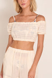 Lemlem Sosi Pouf Top in Lacee Cream