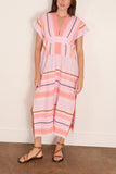 Lemlem Gasira V-Neck Dress in Kiremiti Pink