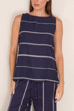Lemlem Kati Tank Top in Nunu Navy