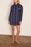 Lemlem Mariam Shirt Dress in Nunu Navy