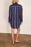 Lemlem Mariam Shirt Dress in Nunu Navy