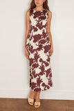 Amir Taghi Danielle Dress in Ecru/Burgundy