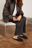 Rothy's The Apres Loafer Mule in ReVelvet Black