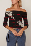 Hellessy Rami Knit in Black Stripe