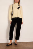 Amir Taghi Jamie Sweater with Embroidery in Pale Yellow