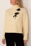 Amir Taghi Jamie Sweater with Embroidery in Pale Yellow