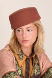 Gigi Burris Lauren Pillbox Hat in Clay