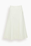 Rohe Sculptural Cotton Skirt in Paper White