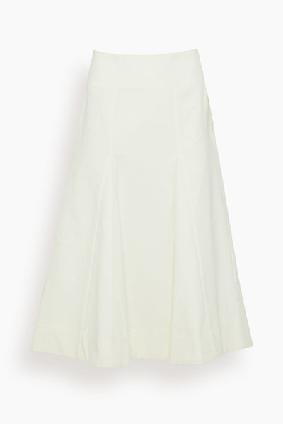 Sculptural Cotton Skirt in Paper White