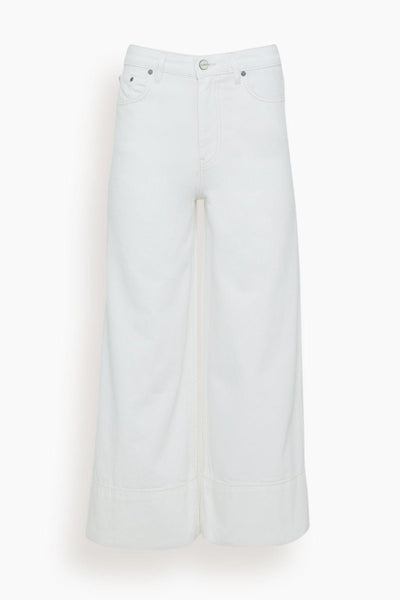 White Denim Cropped Jean in Bright White