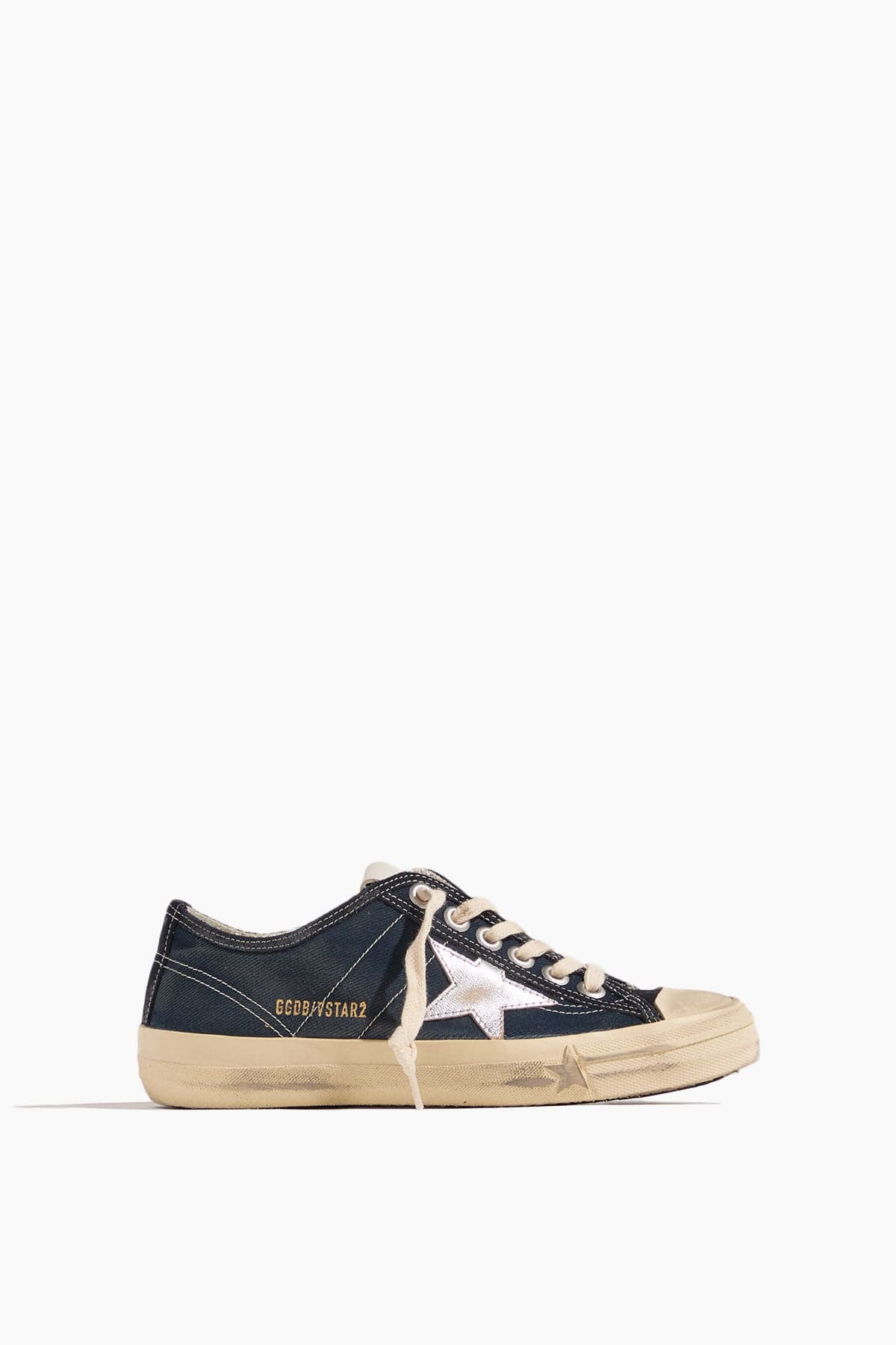 Golden Goose Low Top Sneakers V-Star 2 Sneaker in Navy/Silver Golden Goose V-Star 2 Sneaker in Navy/Silver