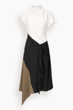 Staud Davina Dress in Black Multi