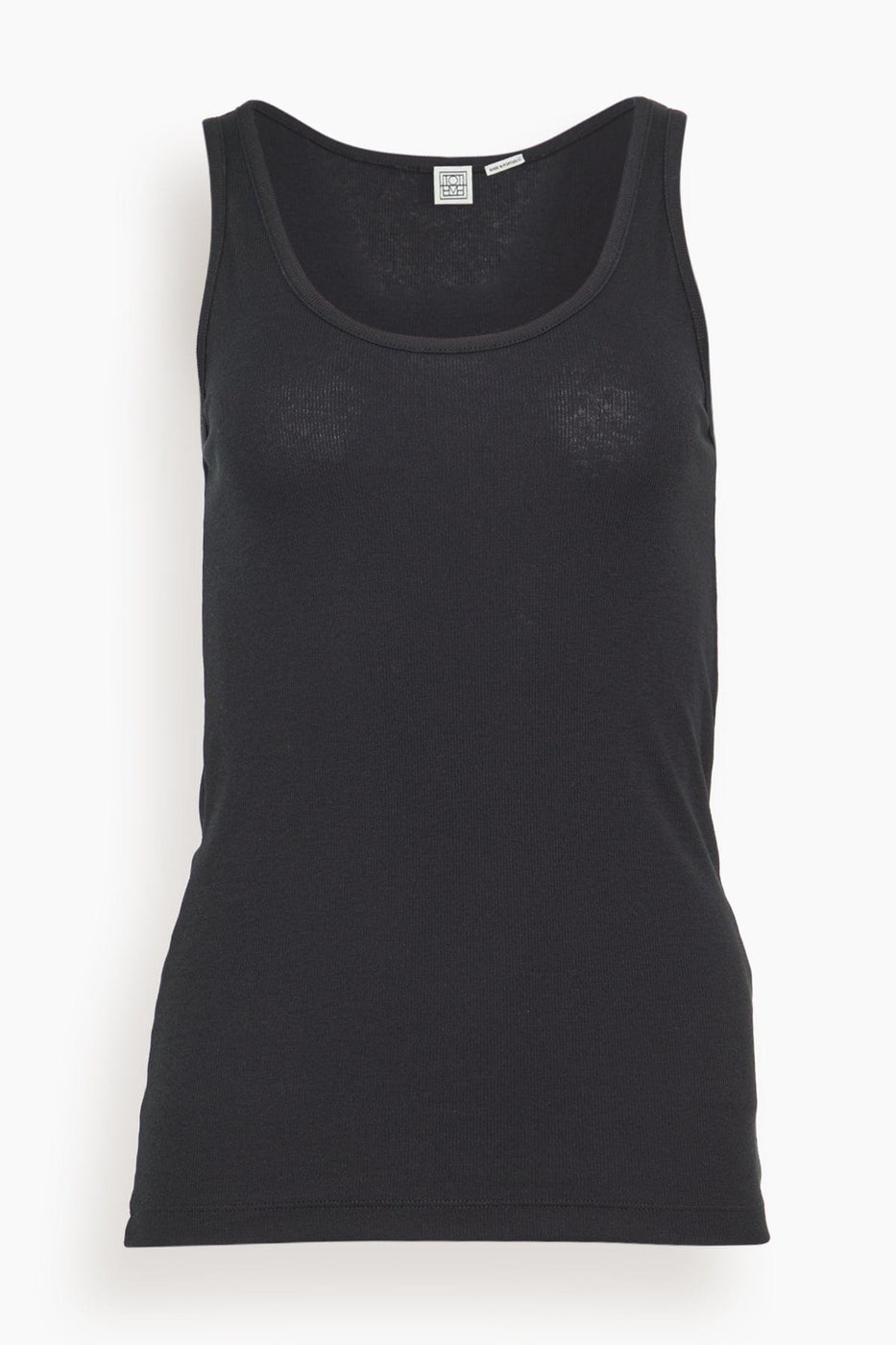 Toteme Tops Classic Rib Tank in Black