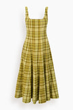 Staud Wells Dress in Pepperoncini Plaid