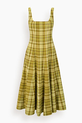 Wells Dress in Pepperoncini Plaid