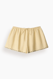 Staud Paddle Linen Short in Butter Studs