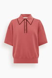 Alemais Valentina Knit Polo in Blush