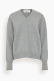 Rohe Sleeve Wrap Jumper in Mid Grey Melange