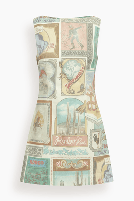 Andie Denim Mini Dress in Multi