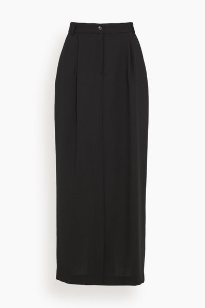 新品 CHIEKO+ jacquard skirt black 36 Chloe Wavy Shiny Black Jacquard Skirt - Runway Catalog