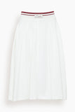 Marni High Waisted Midi Skirt in Lily White