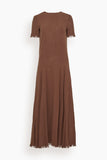 Staud Le Havre Dress in Dark Chocolate