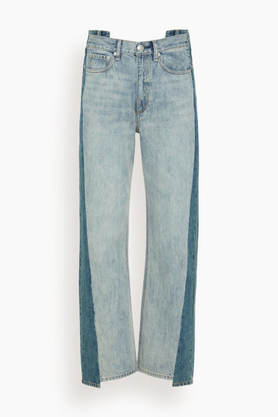 Shea High Rise Ankle Straight Jean in York Spliced