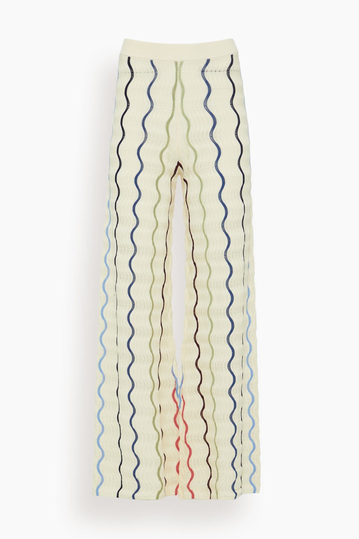 Tanya Taylor Lesley Knit Pant in Cream Multi