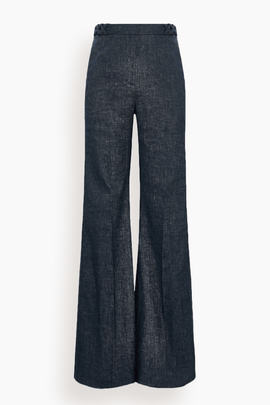 Fluid Denim Pants in Denim Blue
