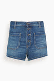 Nili Lotan Harley Denim Short in Classic Wash