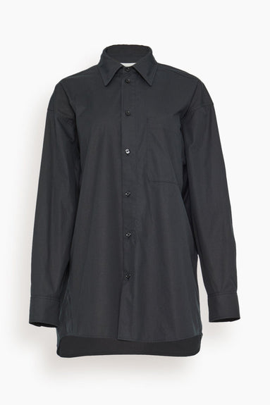 Lemaire Tops Long Shirt in Caviar