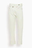 R13 Jeans Cuffed Crossover Jean in Bennett White Selvedge (TS) Cuffed Crossover Jean in Bennett White Selvedge (TS)