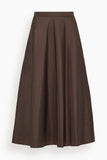 Dorothee Schumacher Sporty Elegance Skirt in Dark Chocolate