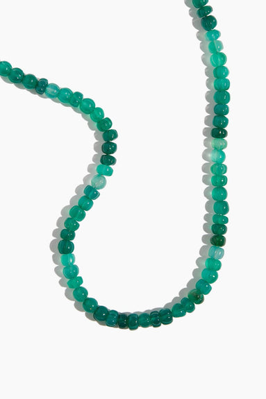 Theodosia Necklaces Carved Shaded Deep Green Candy Necklace
