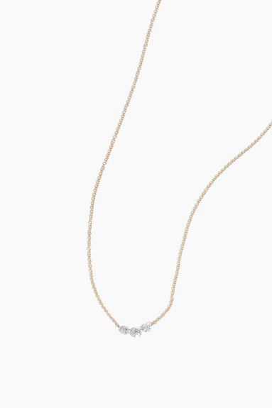 Vintage La Rose Necklaces Drilled Diamond Necklace in 14k Yellow Gold