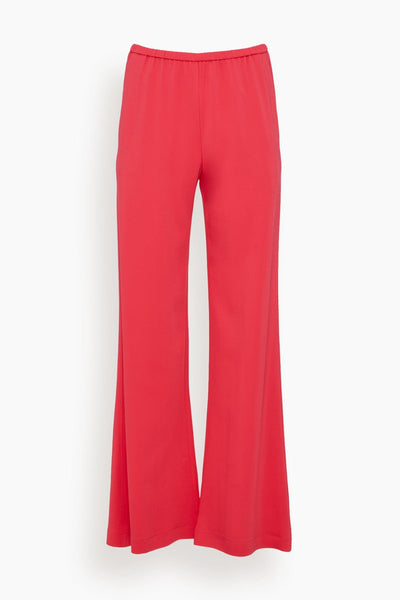 Stretch Crepe Cady Flared Pants in Watermelon