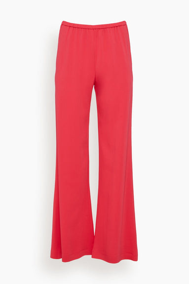 Forte Forte Pants Stretch Crepe Cady Flared Pants in Watermelon
