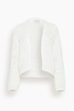 Forte Forte Chamois Tape Cardigan in Bianco