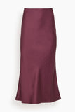Saint Art Talia Charmeuse Maxi Skirt in Grape