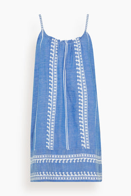 Zina Swing Dress in Tebibi Blue