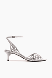 Alexandre Birman Solene 50 Kitten Heel in Silver