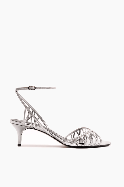 Solene 50 Kitten Heel in Silver