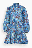 Alemais Dresses Isabella Mini Dress in Azure
