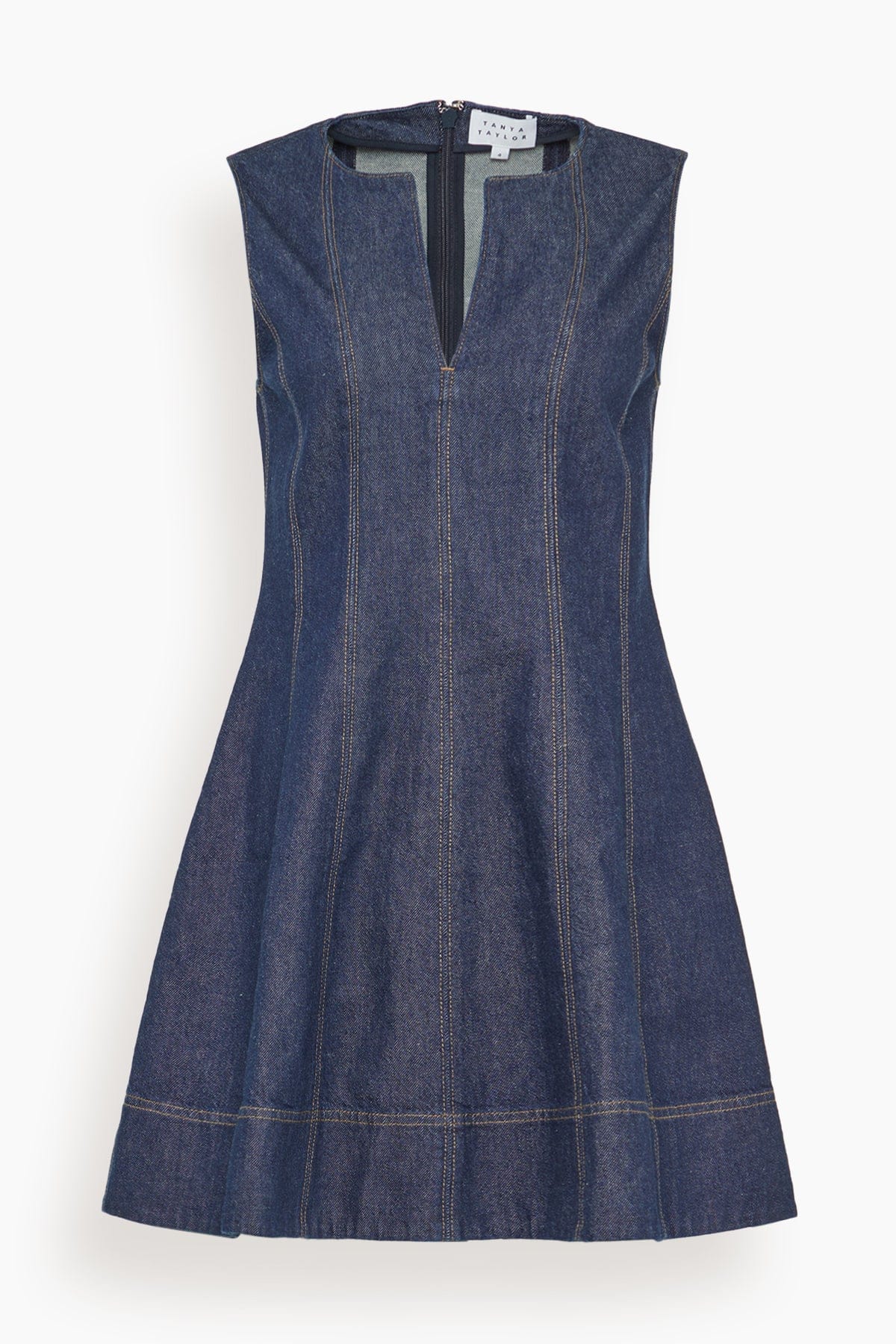 Tanya Taylor - Tanya Taylor Glenda Denim Dress in Dark Indigo 8 - Hampden Clothing Tanya Taylor - Tanya Taylor Glenda Denim Dress in Dark Indigo 8 - Hampden Clothing