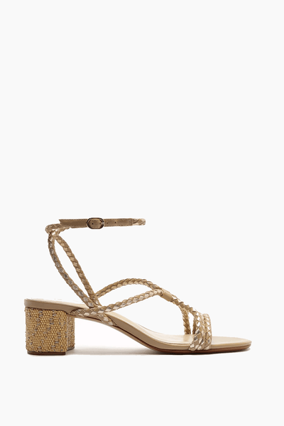 Elba 45 Block Heel in Semolina/Golden
