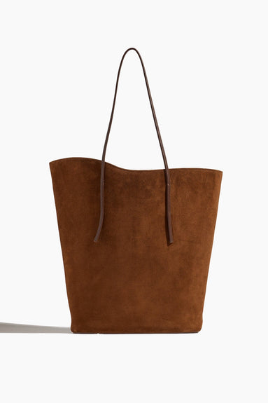 Little Liffner Tote Bags Soft Tulip Tote in Chestnut Suede