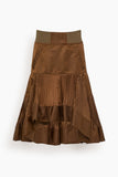 Sacai Nylon Twill Skirt in Brown